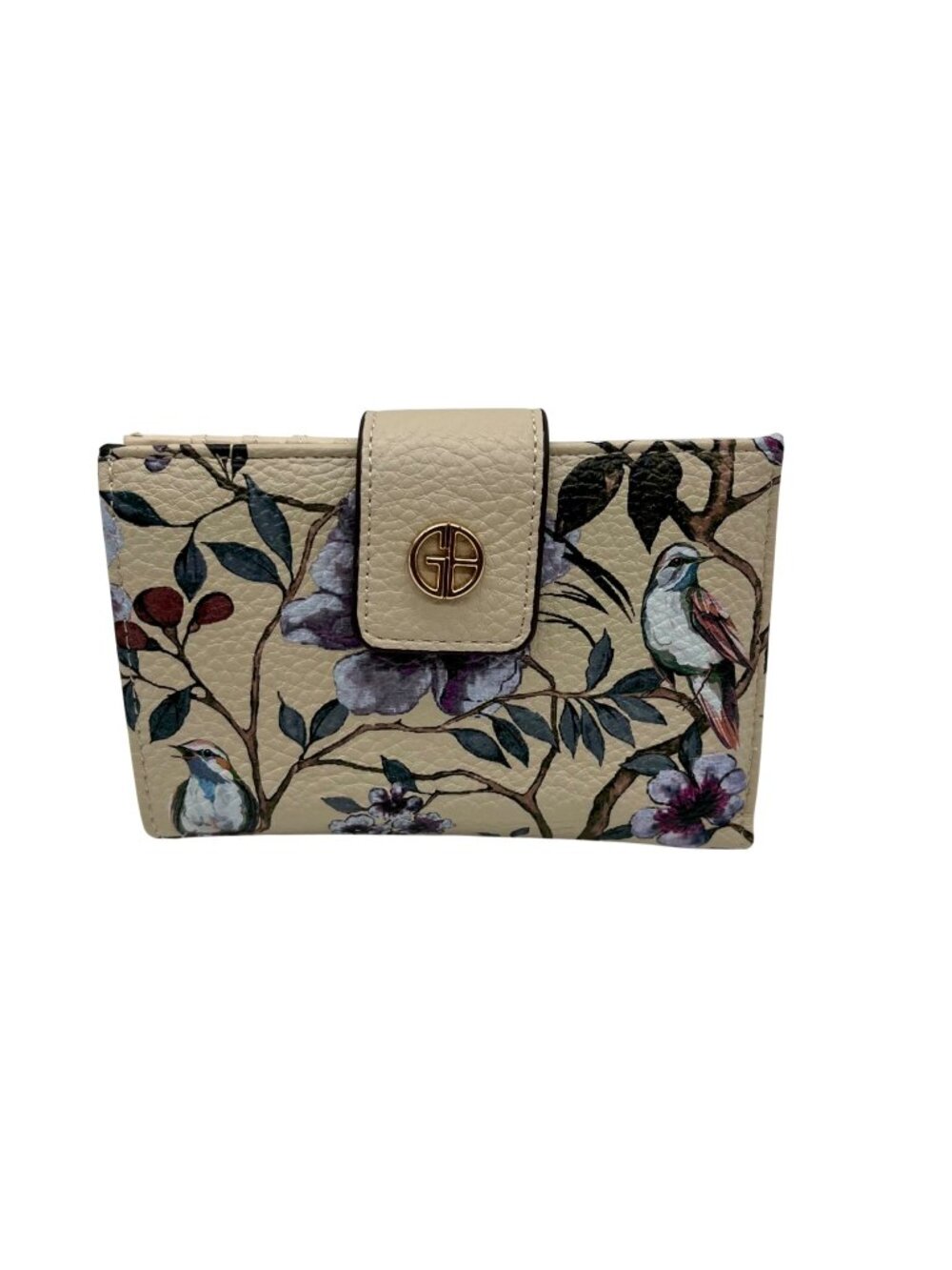 Giani Bernini Saffiano Leather Floral And Bird Wallet